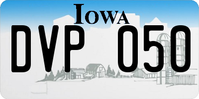 IA license plate DVP050