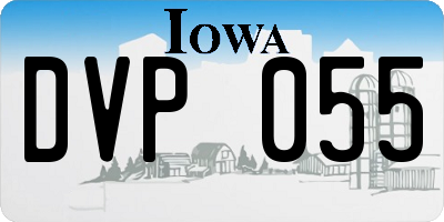 IA license plate DVP055