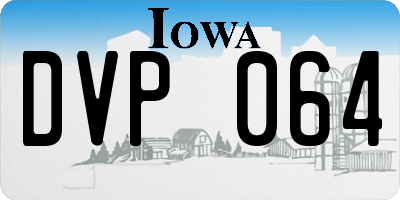 IA license plate DVP064