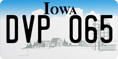 IA license plate DVP065