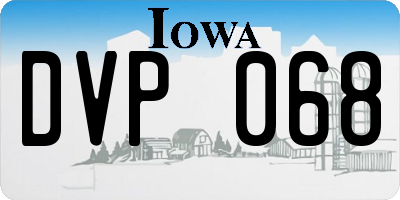 IA license plate DVP068