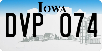 IA license plate DVP074