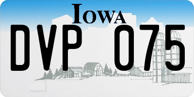 IA license plate DVP075
