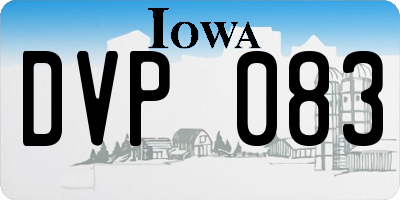 IA license plate DVP083