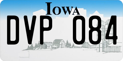 IA license plate DVP084
