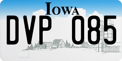 IA license plate DVP085
