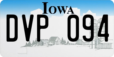 IA license plate DVP094