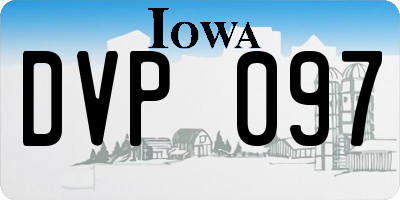 IA license plate DVP097