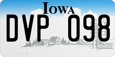 IA license plate DVP098
