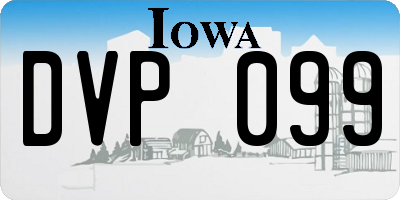 IA license plate DVP099