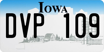 IA license plate DVP109