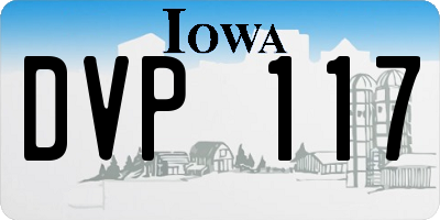 IA license plate DVP117