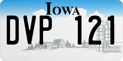 IA license plate DVP121