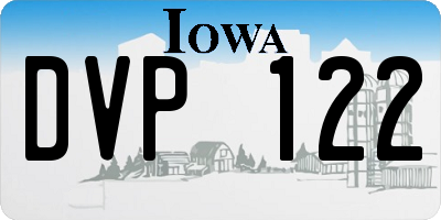 IA license plate DVP122