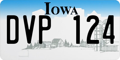 IA license plate DVP124