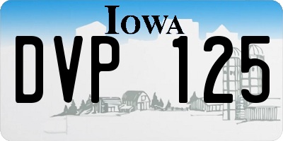 IA license plate DVP125