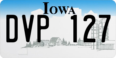 IA license plate DVP127