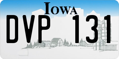 IA license plate DVP131