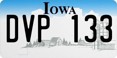 IA license plate DVP133
