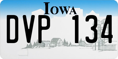 IA license plate DVP134