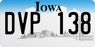 IA license plate DVP138