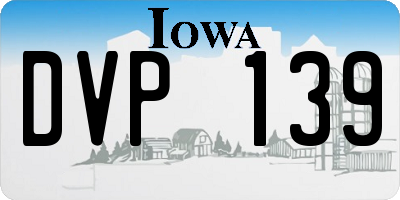 IA license plate DVP139