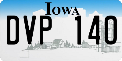 IA license plate DVP140