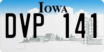 IA license plate DVP141