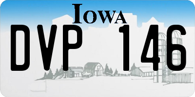 IA license plate DVP146