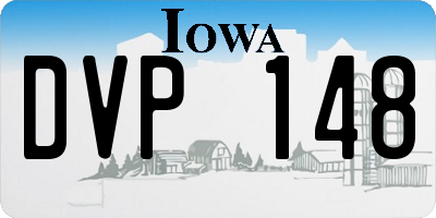 IA license plate DVP148