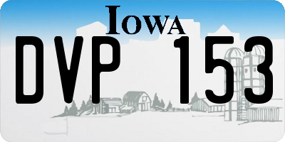 IA license plate DVP153
