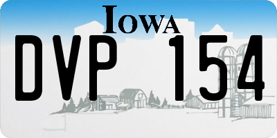 IA license plate DVP154