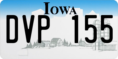 IA license plate DVP155