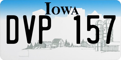 IA license plate DVP157
