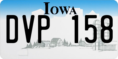 IA license plate DVP158
