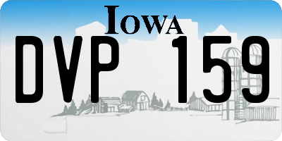 IA license plate DVP159