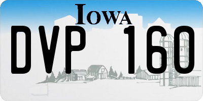 IA license plate DVP160