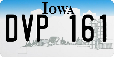 IA license plate DVP161