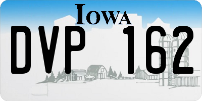 IA license plate DVP162