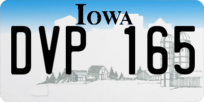 IA license plate DVP165