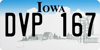IA license plate DVP167