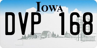 IA license plate DVP168