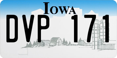 IA license plate DVP171