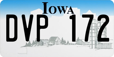 IA license plate DVP172