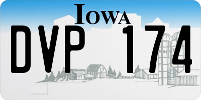 IA license plate DVP174