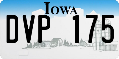IA license plate DVP175