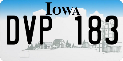 IA license plate DVP183