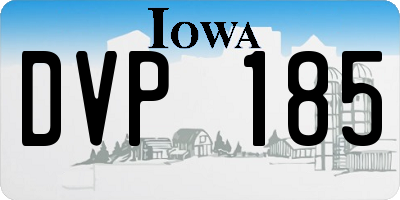 IA license plate DVP185