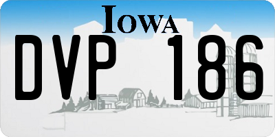 IA license plate DVP186