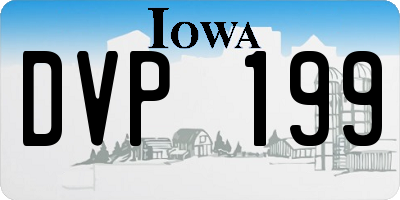IA license plate DVP199